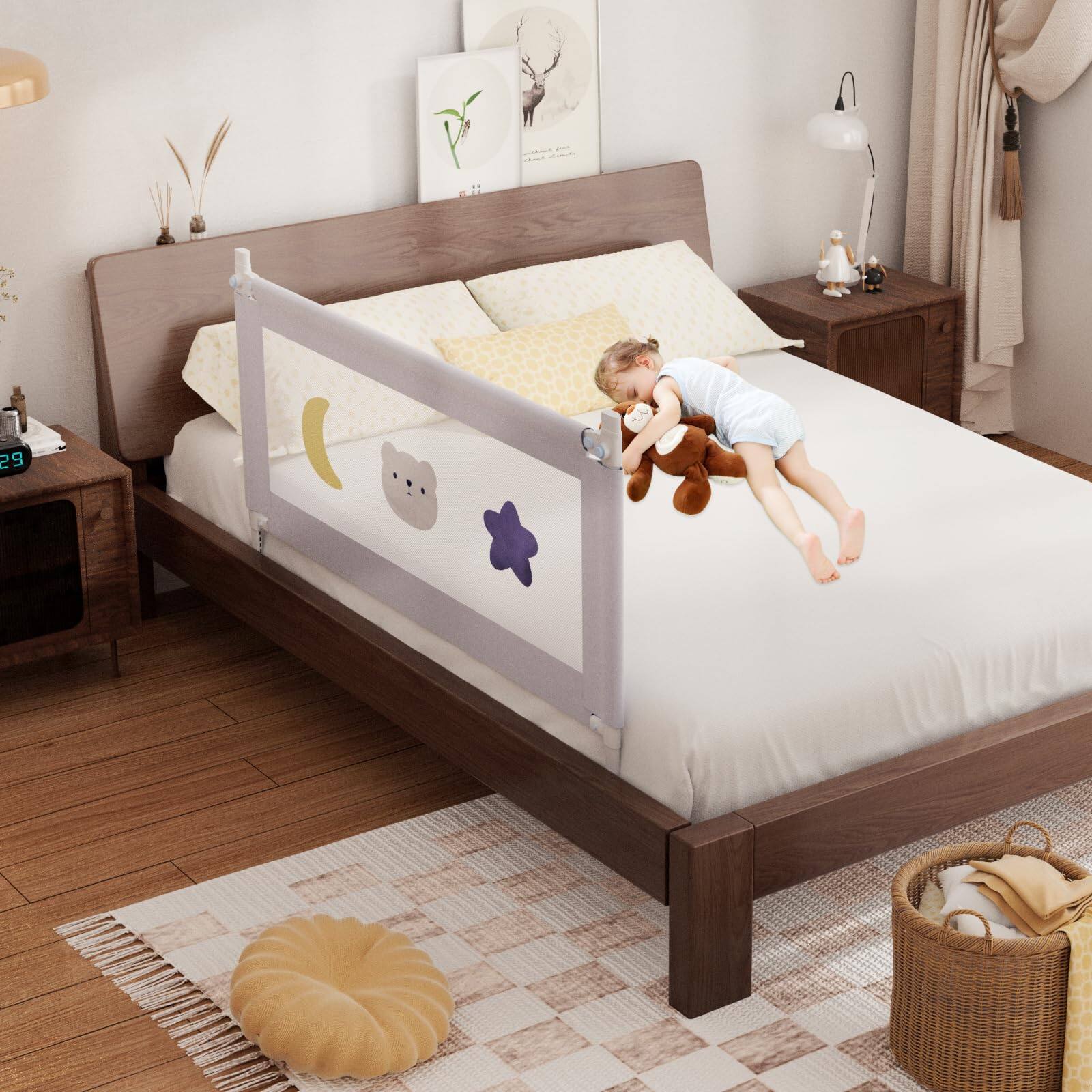 MAGICAL RUBS Bed Rail For Rails With Double Lock Pattern Height ...