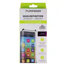 PUREgeaR HIGH-DEFINITION TEMPERED GLASS VERRE TREMPÉ Screen Protector Protège-écran Perfect Alignment Tray Included Plateau d'alignement parfait inclus FOR CURVED SCREENS Pour les écrans incurvés 12:56 PM Pour Samsung Galaxy Note 10+ Aa O News T Orgasszer o Internet Industry Leading Touch + Swipe Precision Balayage tactile de précision à la fine pointe de l'industrie % soiness i Hdo Security Scratch Resistant Résistant aux rayures search Certificates Downloads 8 Lifetime Warranty Garantie à vie