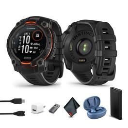 Garmin - Instinct 3 45mm, Solar Charged Smartwatch, Metal-Reinforced Bezel, Black - Black - (2025)