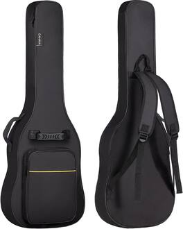 CAHAYA - Guitar Bag Gig Bag Padded Backpack Oxford Cloth Water-Resistant with Large Pockets for Guitars CY000226 - Black