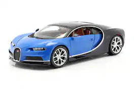 2016 Bugatti Chiron Blue 1/18 Diecast Model Car by Bburago