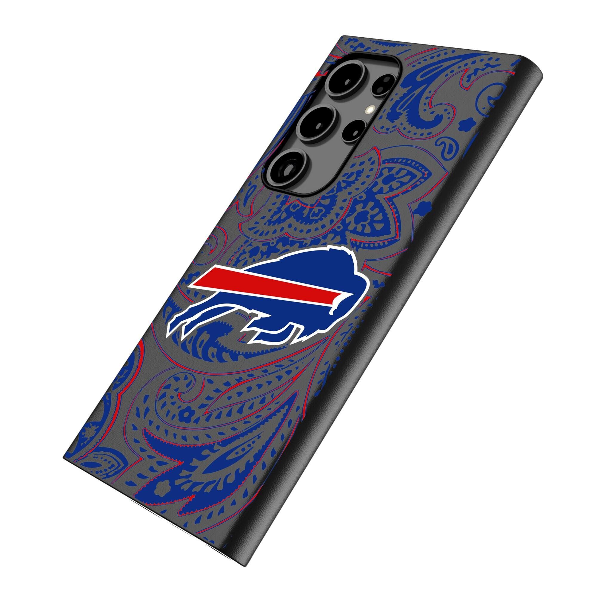 Alt View 1. Keyscaper - Buffalo Bills Paisley Galaxy Magnetic Bump Case - S25 - Black.
