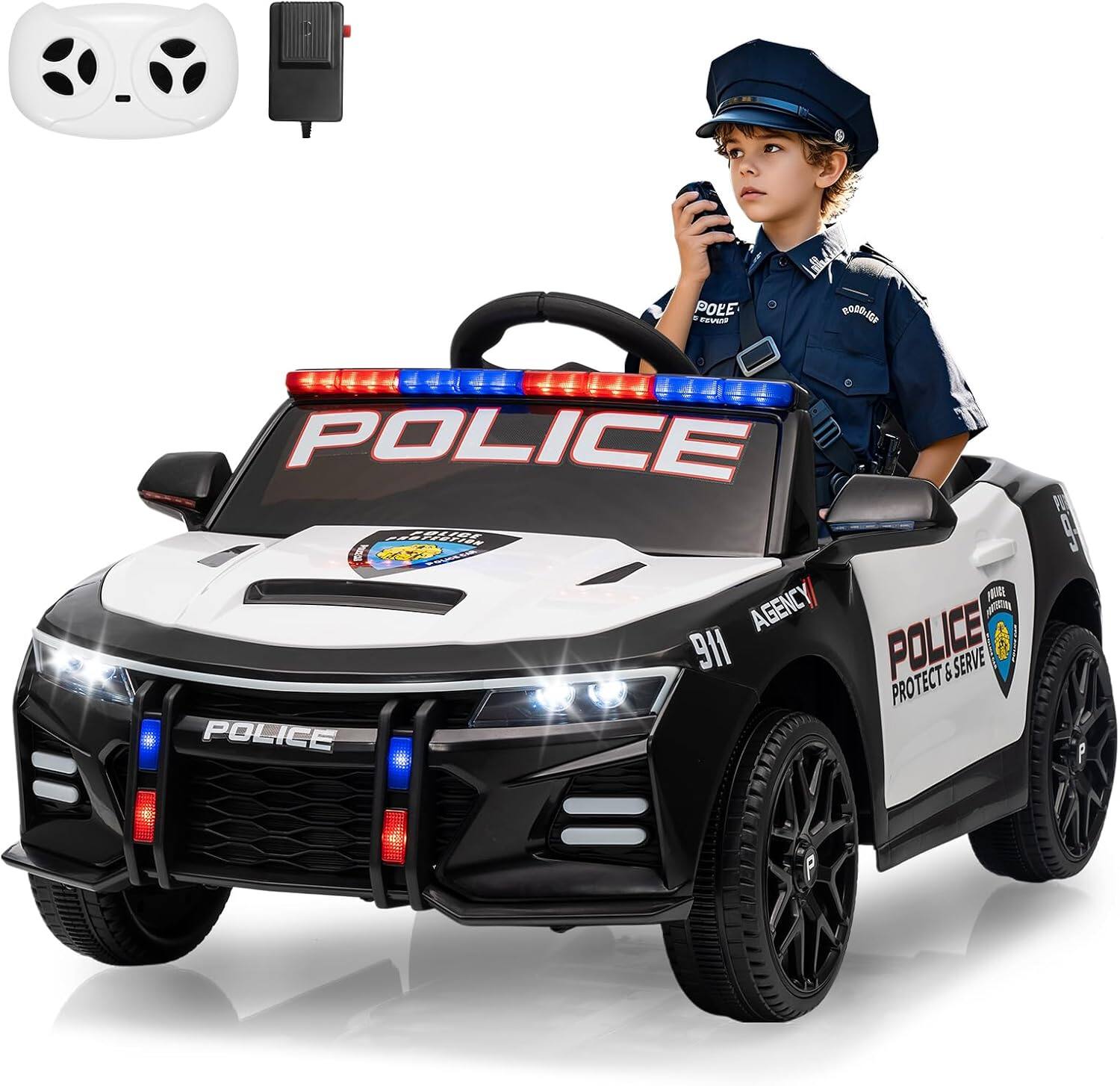 Homhougo - Police Car Ride On Electric Car for Kids, Ride-On Toys Cop Cars with Remote Control, Alert Tones, Megaphone price history on PriceWatchPro