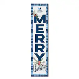 Jardine - RWU Hawks 12'' x 48'' Outdoor Merry Christmas Leaner - White
