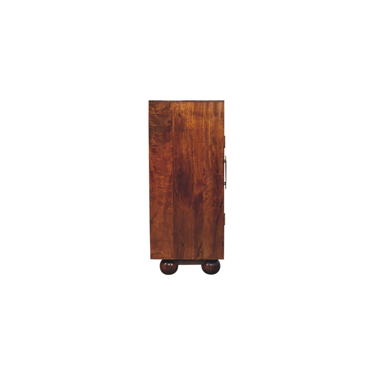 Alt View 5. Artisan Furniture - Artisan Furniture Solid Wood Wavecrest Chestnut Cabinet, Brown - Brown.