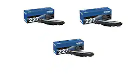 Brother - Genuine OEM TN227 3-Pack Black Combo Pack