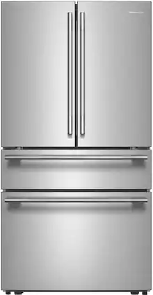 KitchenAid - 30 Cu. Ft. French Door Refrigerator with Interior Water and Ice and FreshChill Full-Width Refrigerated Drawer - Stainless Steel