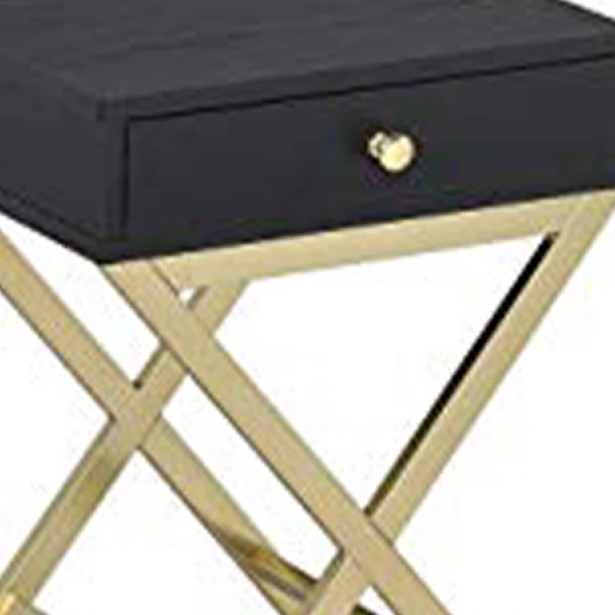 Alt View 3. Manhattan Lane - Stylish Side Table - Black&Gold.