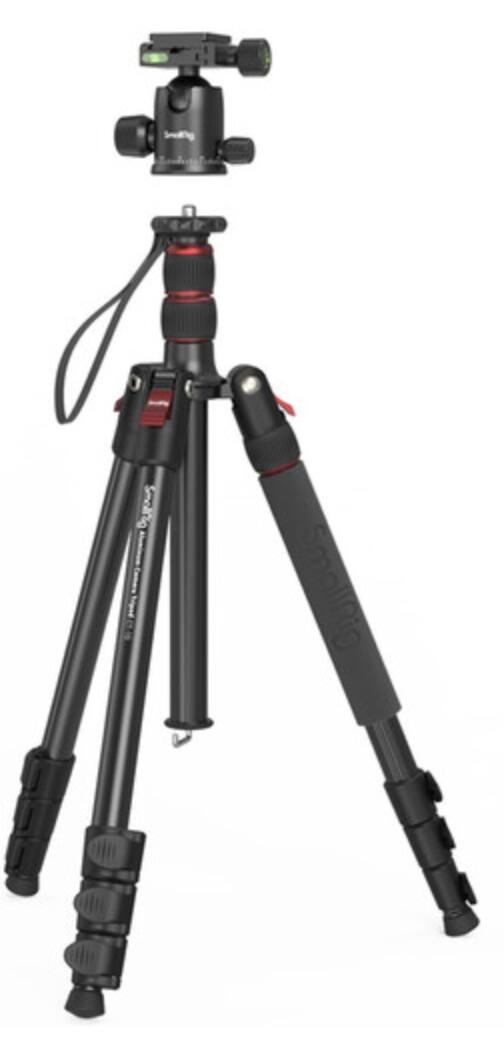 Back. Smallrig - SmallRig CT-10 Aluminum Travel Tripod with Ball Head for DSLR, Mirrorless Cameras and Smartphones-3935.