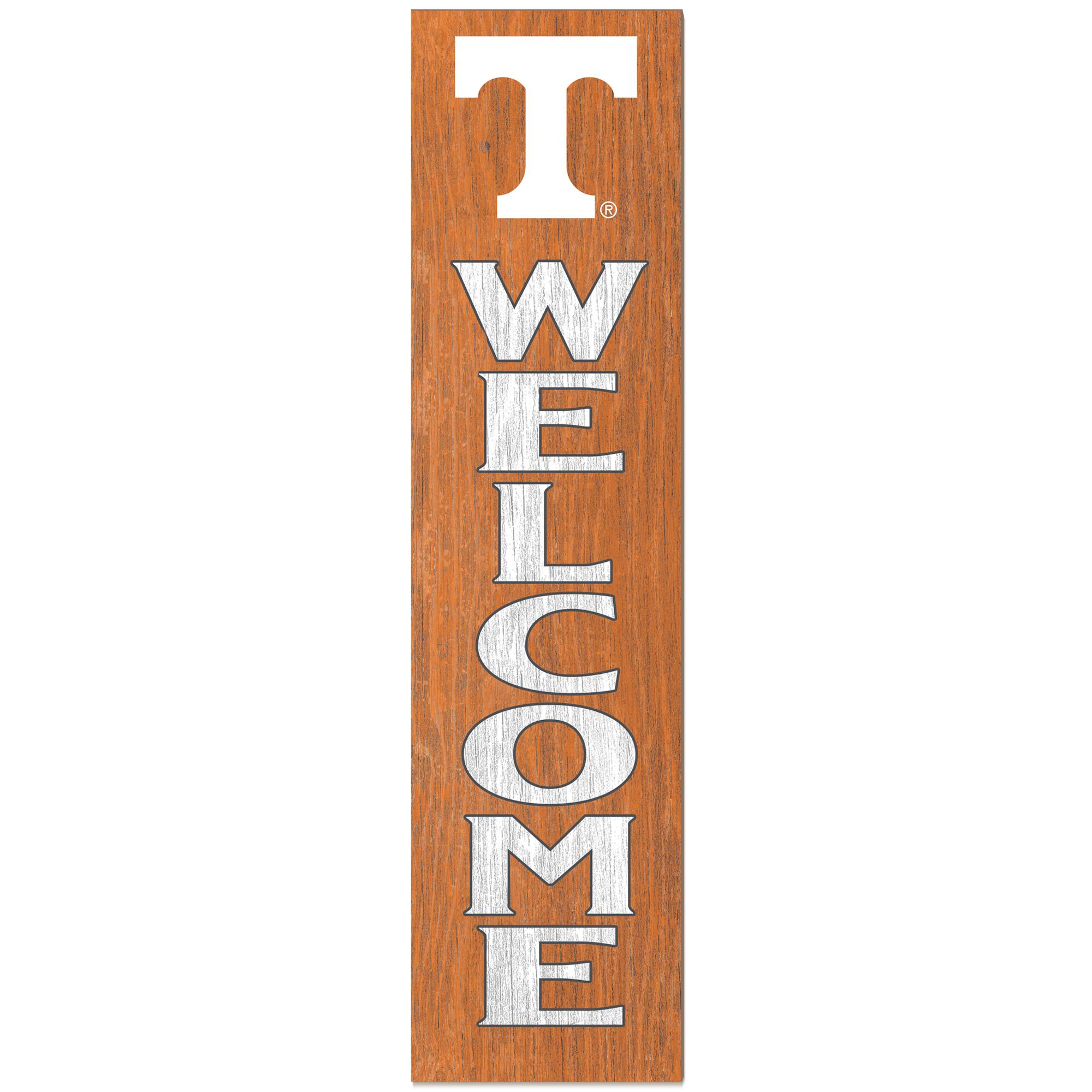 Tennessee Volunteers 12'' x 48'' Welcome Outdoor Leaner