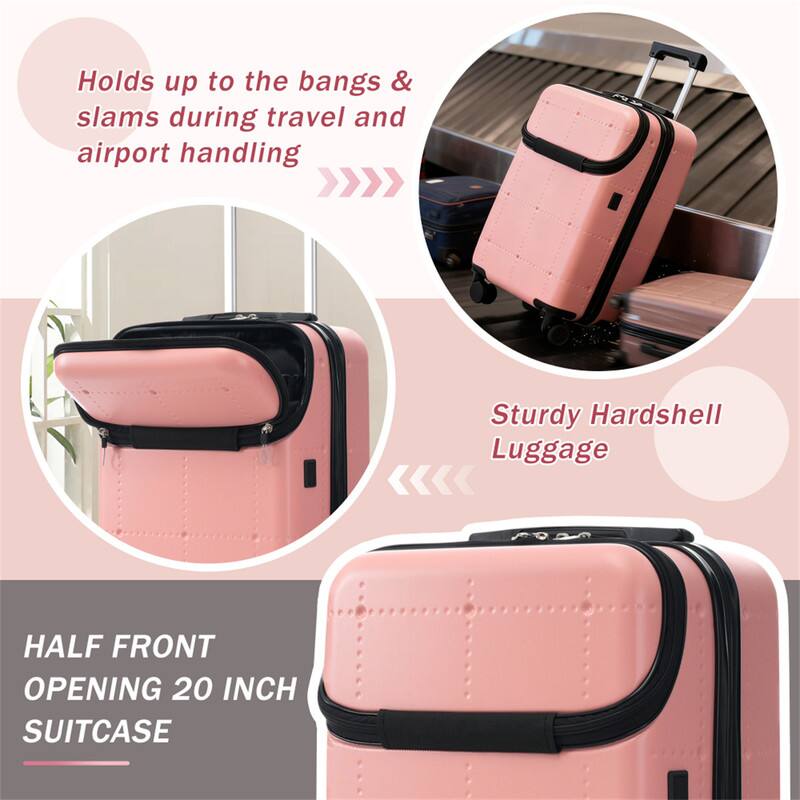 Holds up to the bangs & slams during travel and airport handling

Sturdy Hardshell Luggage

HALF FRONT OPENING 20 INCH SUITCASE