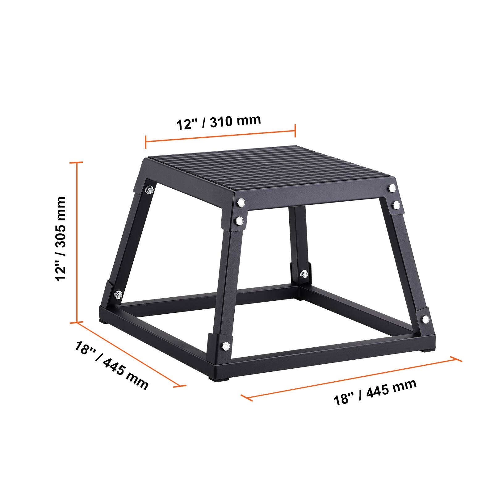 The dimensions of the table are:

- Length: 31 inches (787 mm)
- Width: 18 inches (457 mm)
- Height: 12 inches (305 mm)