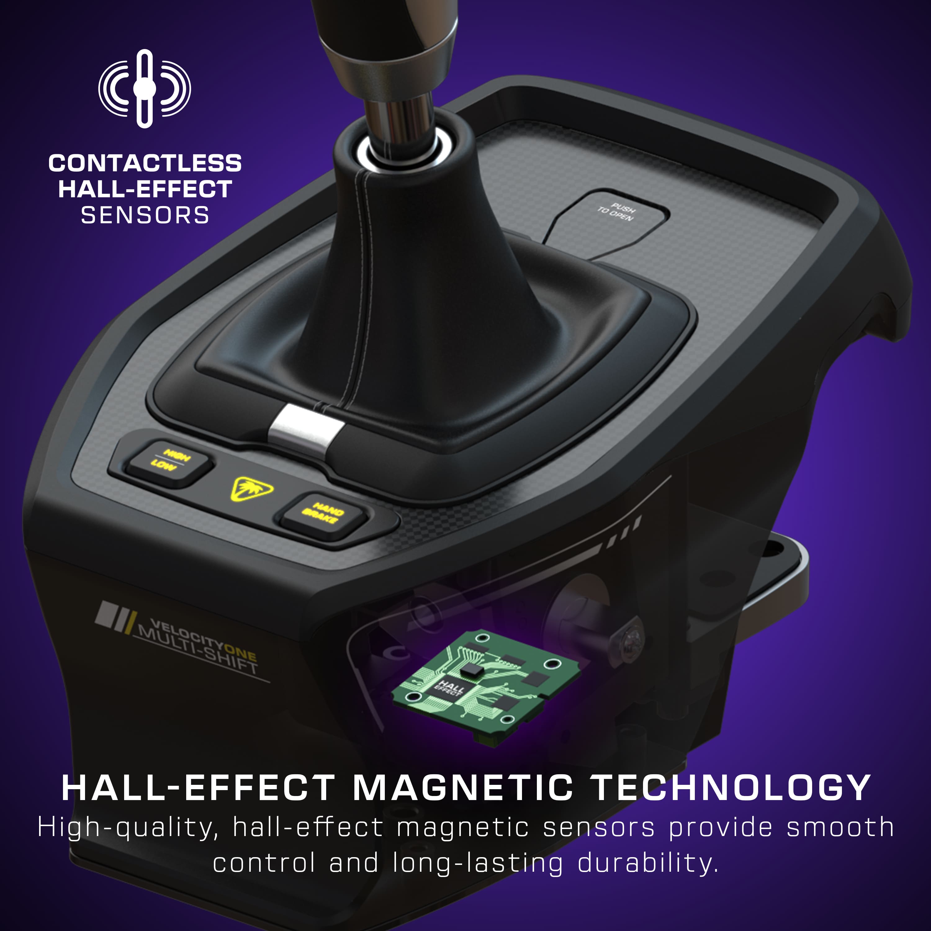 CONTACTLESS HALL-EFFECT SENSORS: High-quality, hall-effect magnetic sensors provide smooth control and long-lasting durability.