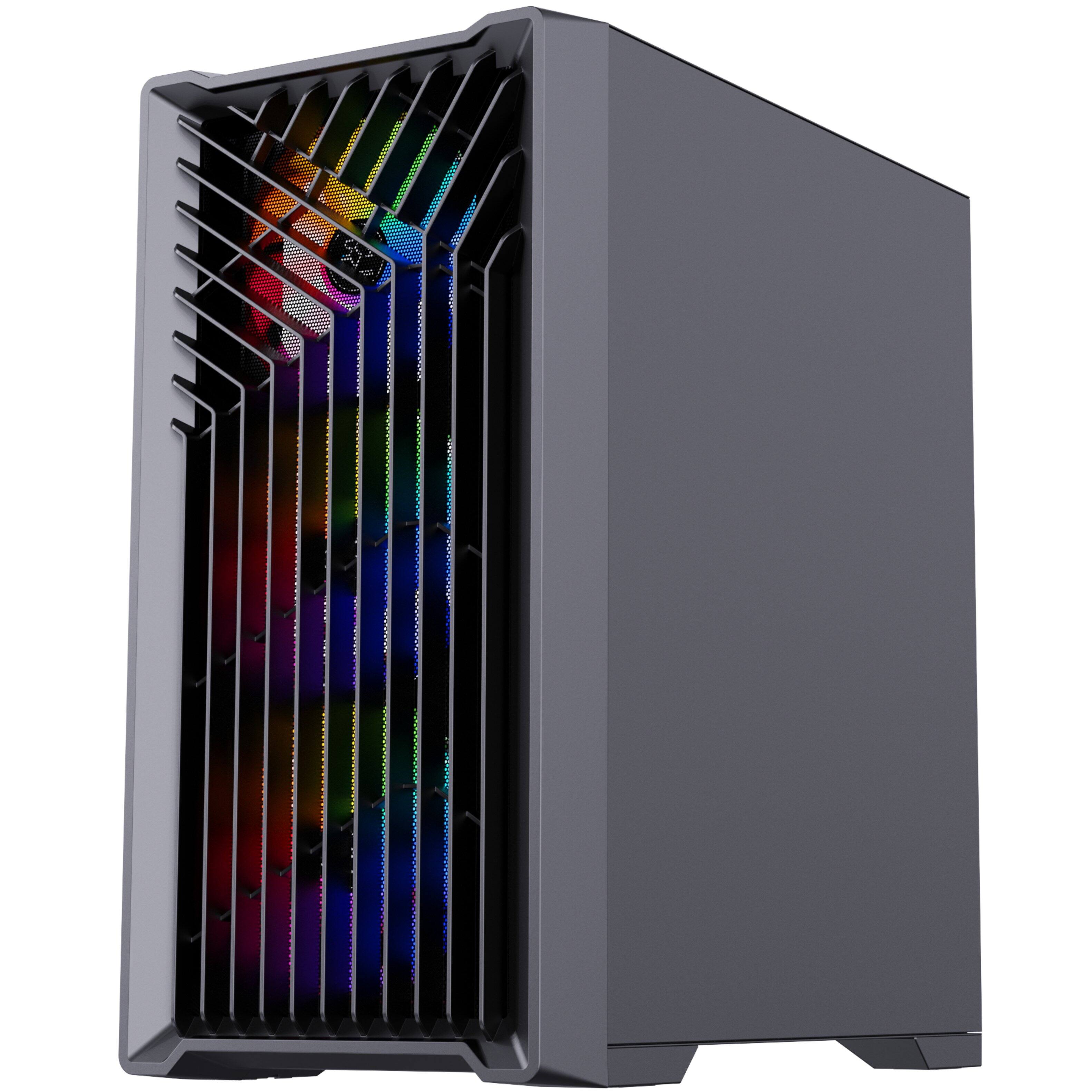 Alt View 1. Blackout Computers - Eclipse V3 - Gaming Desktop - Intel 12th Gen CPU - AMD RX 580 8G - 16GB DDR5 RAM - 1TB M.2 SSD - Windows 11 Pro - RGB VR - Matte Black.
