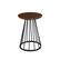 Alt View 24. Walker Edison - Modern Round Cage-Leg Side Table - Dark Walnut.
