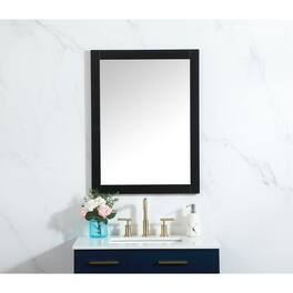 Elegant Decor - Aqua vanity mirror 24x32 inch in - Black