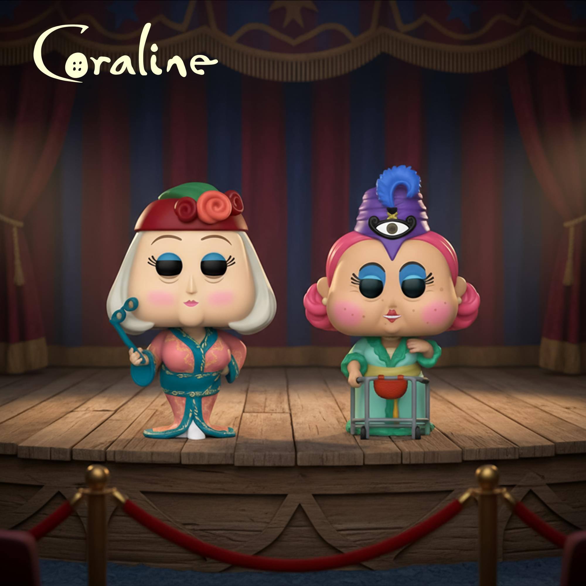 Alt View 3. Funko - FUNKO POP! Movies: Coraline - Spink & Forcible 2-Pack (15th Anniversary)   - Collectibles - Multicolor.
