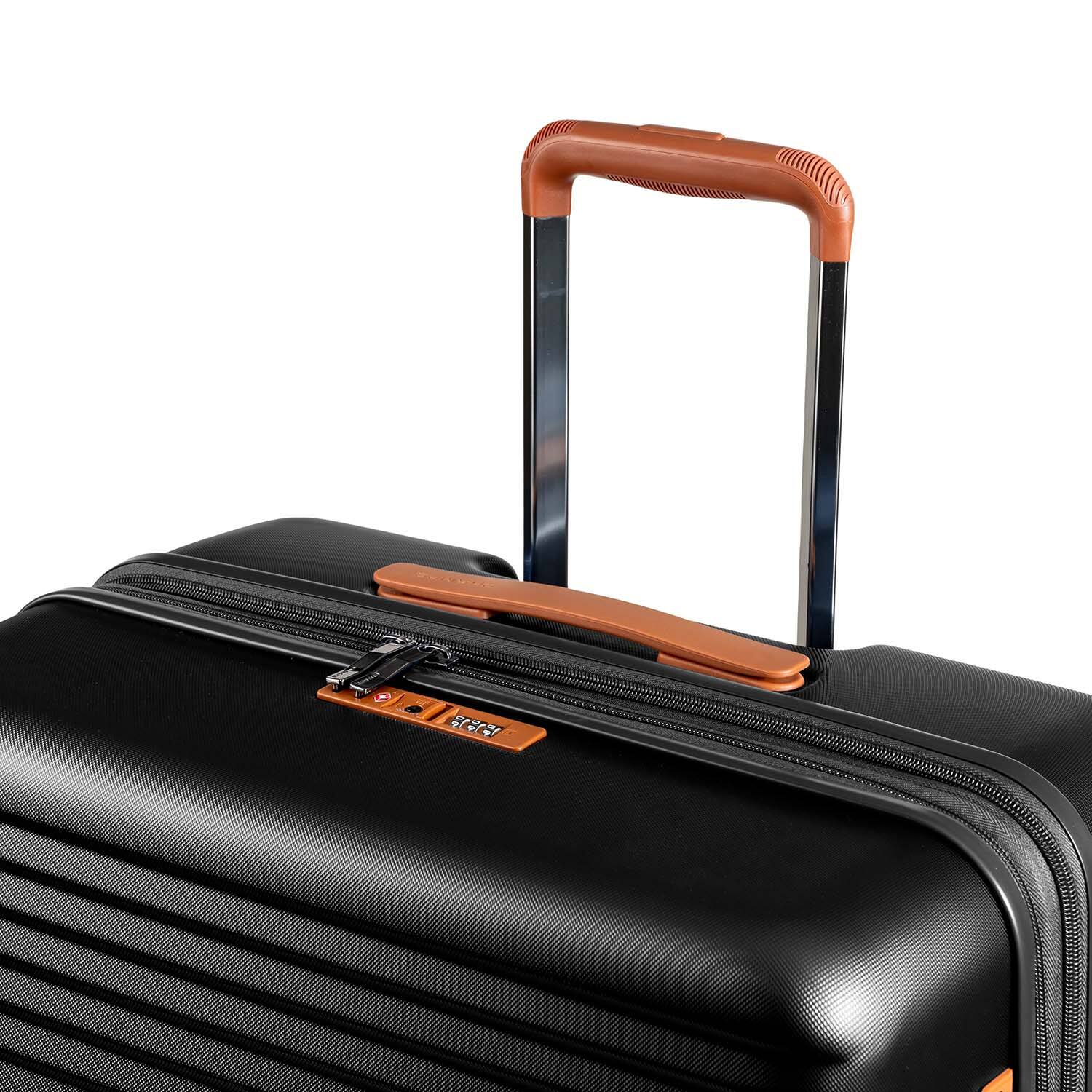 Left. Champs - Vintage II Collection Large Luggage Case - Black.