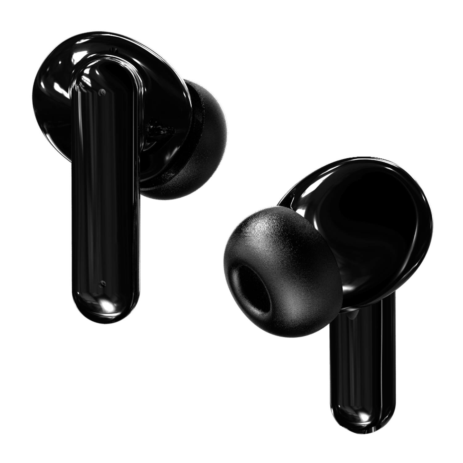 Alt View 7. iQ Sound - TWS Bluetooth In-Ear Earphones with Mics, LED Power Display Case, ENC, 28H Playtime, IPX4, IQ-243TWS - Black.