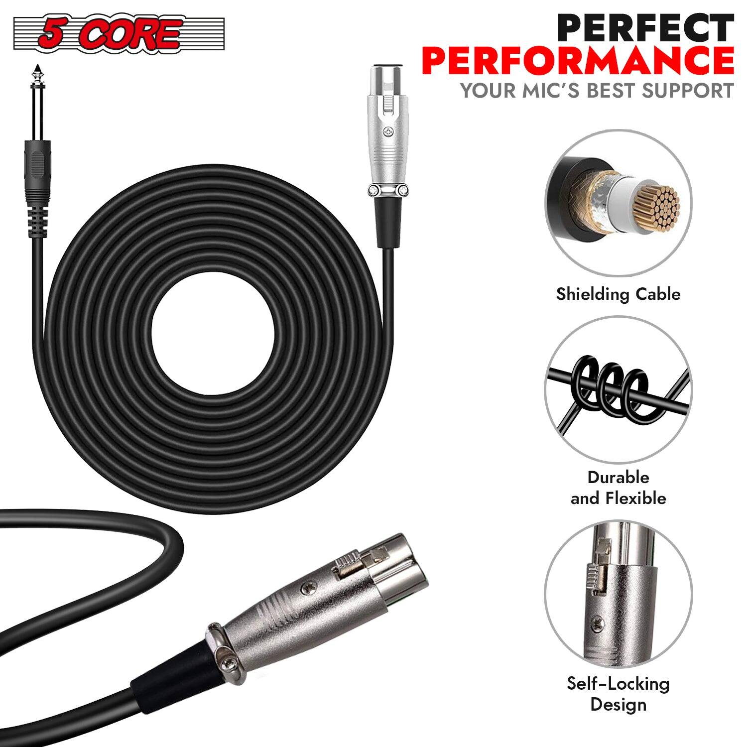 5 CORE PERFECT PERFORMANCE: YOUR MIC'S BEST SUPPORT

- Shielding Cable
- Durable and Flexible
- UD Self-Locking Design
