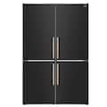 Forno Appliances - Custodia 20.6 Cu. Ft. 48" Counter-Depth Side-by-Side Refrigerator Pair with Ice Maker and Total No Frost - Black