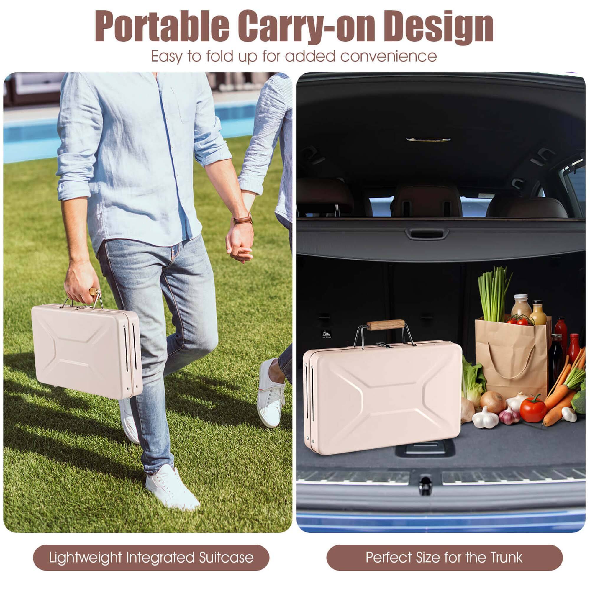 Portable Carry-on Design: Easy to fold up for added convenience. Lightweight Integrated Suitcase: Perfect Size for the Trunk.