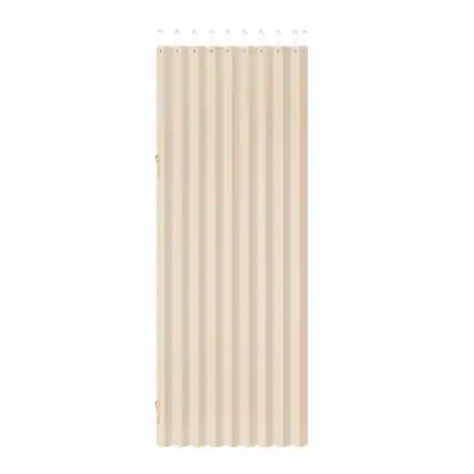 Front. VEVOR - Accordion Door, 47 x 78 inch, Blackout Fabric Folding Magnetic Door Curtain, with Hanging Hooks, Interior Room Divider - Beige.