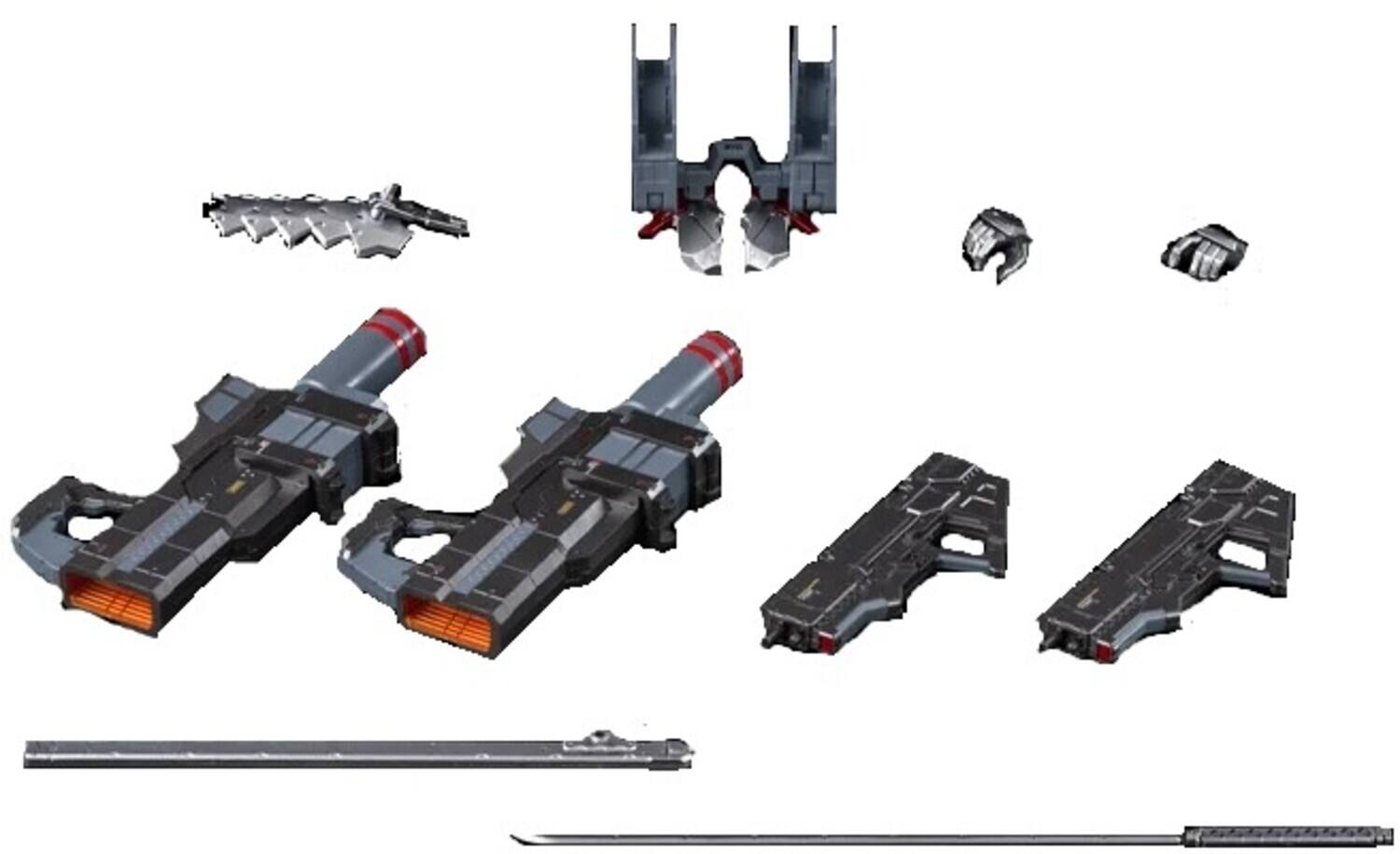 Front. PopMarket - THREEZERO - Figzero Ultraman Suit Version 7 Anime Version Weapon Set 1/6 Scale (Net)   - Collectibles - Multicolor.