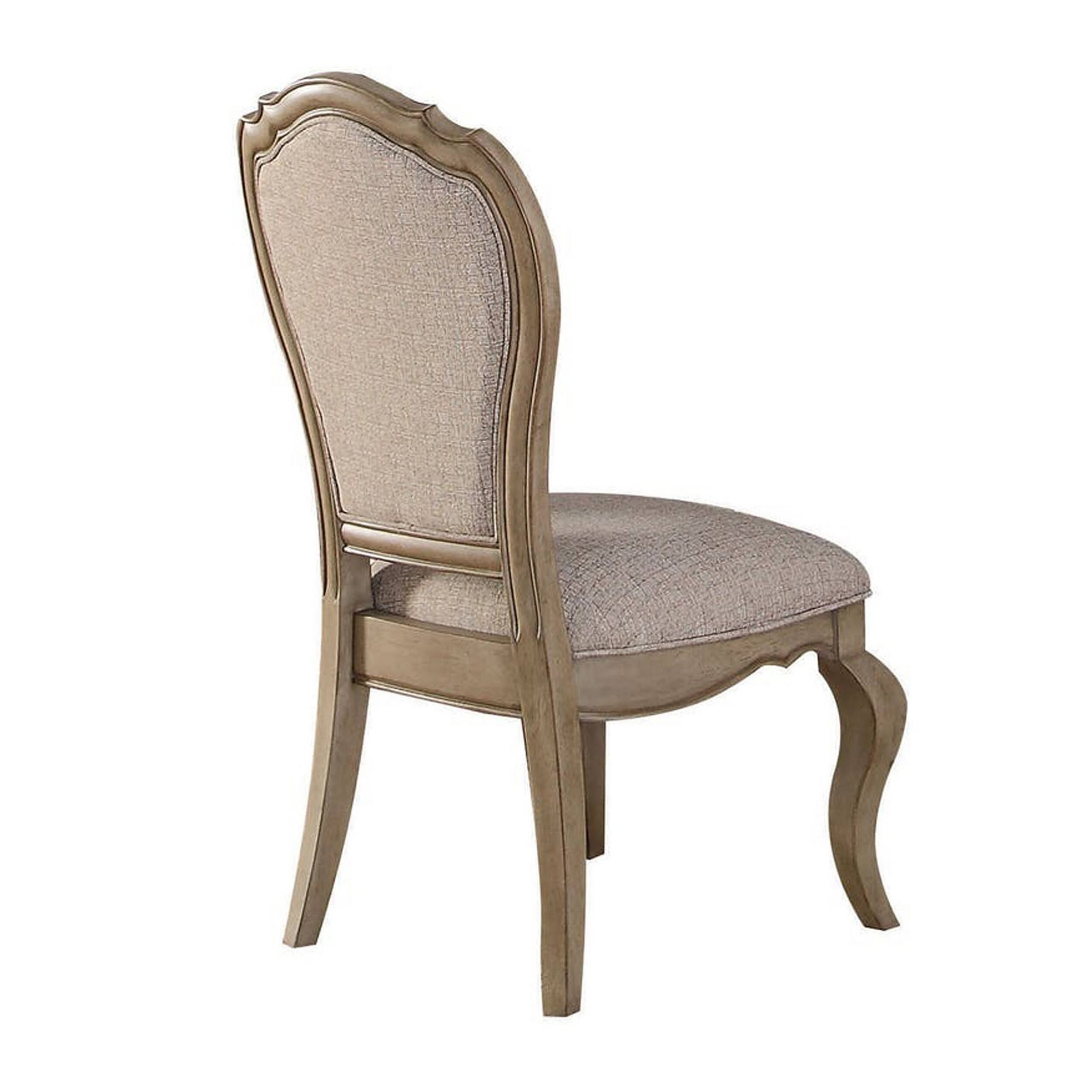 Alt View 1. Manhattan Lane - Button Tufted Upholstered Dining Side Chair, Set of 2 - Beige.