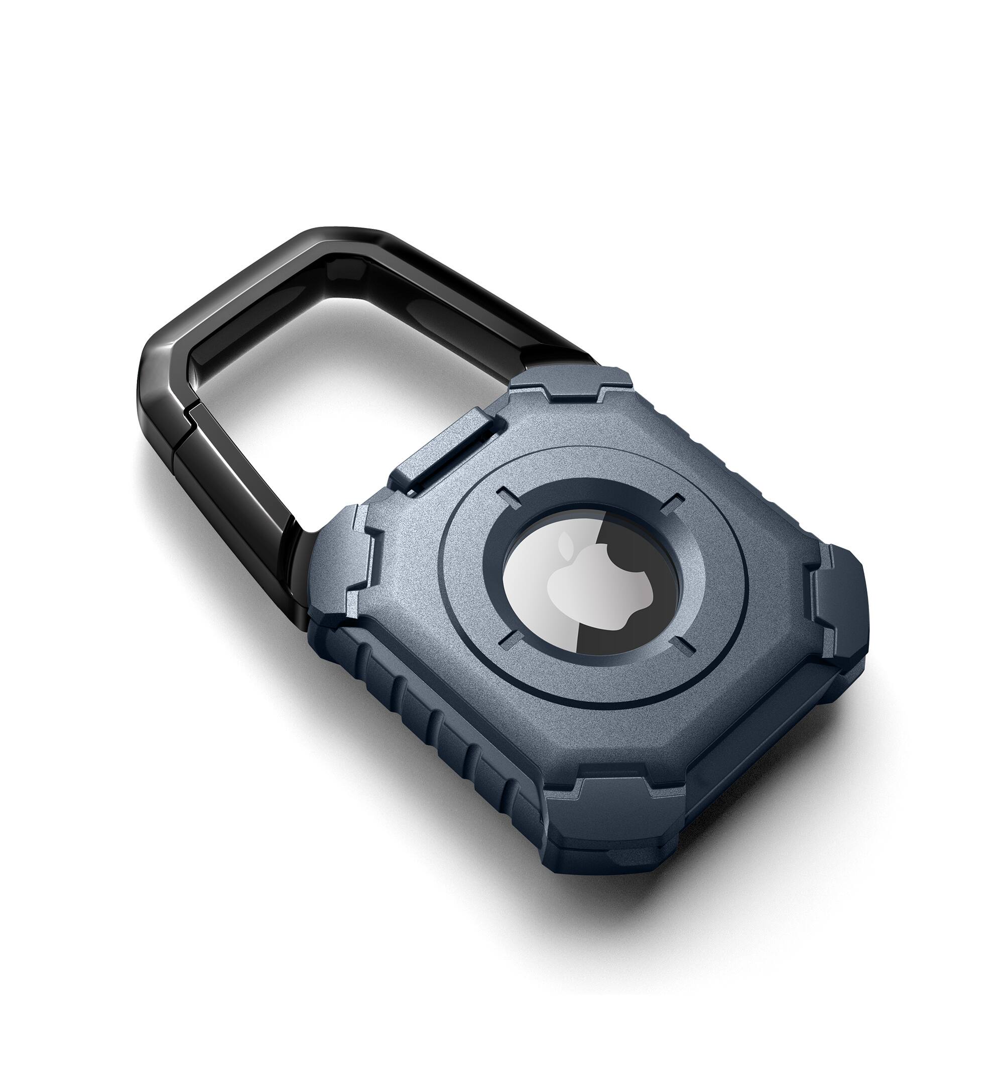 Dexnor - for Apple AirTag Shockproof Case with Carabiner, Locking Design, Anti-Scratch TPU Holders with Open Face & Raised Edge - Navy Blue price history on PriceWatchPro