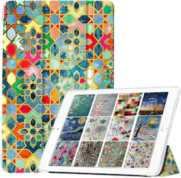 DuraSafe Cases - iPad Pro 11 inch 3rd Gen 2021 Trifold TPU Smart Case A2377 A2459 A2301 A2460 MHQT3 MHQR3 MHMU3 MHW63 MHMT3 MHW53 MHQV3 - Damask