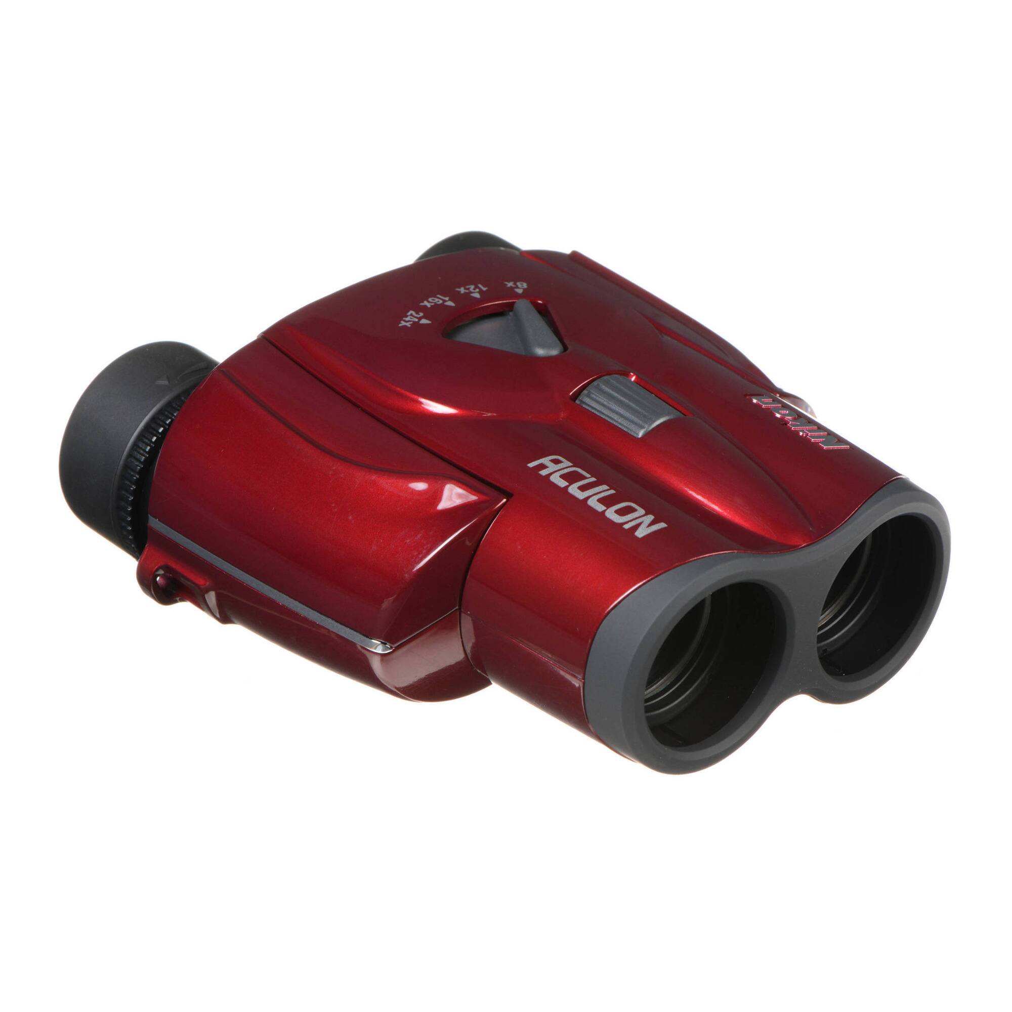 Angle. Nikon - Nikon 8-24x25 Aculon T11 Zoom Binoculars (Red, Refurbished).