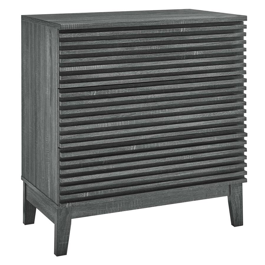 Angle Renderer Render 3 Drawer Bachelor's Chest by Modway Charcoal - Best Buy