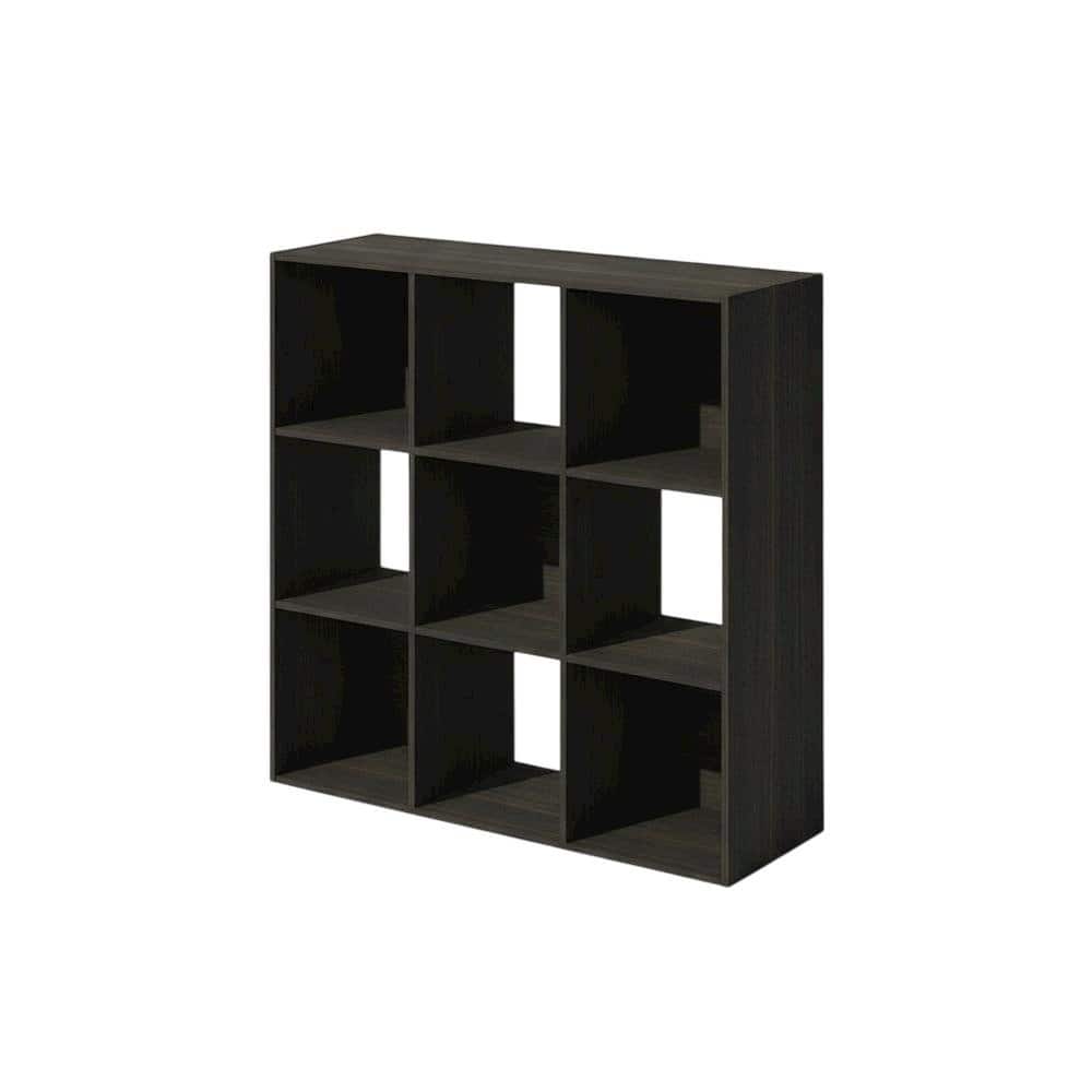 FurniFact - Wood Bookcase with Open Shelving for Living Room Storage - Espresso