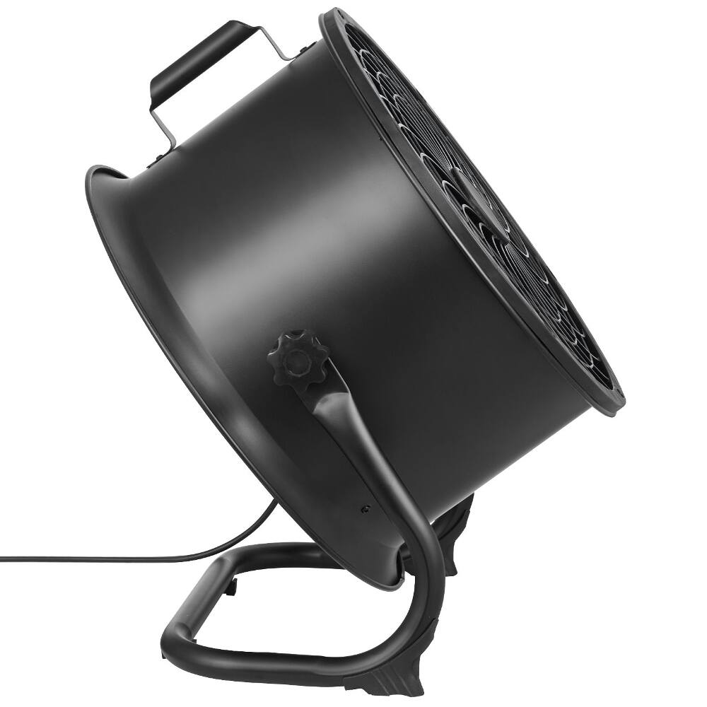 Alt View 7. Loheer - Loheer 14 Inch Industrial Floor Fan, 3 Speed High Velocity Heavy Duty Metal Fan for Garage and Home Gym.