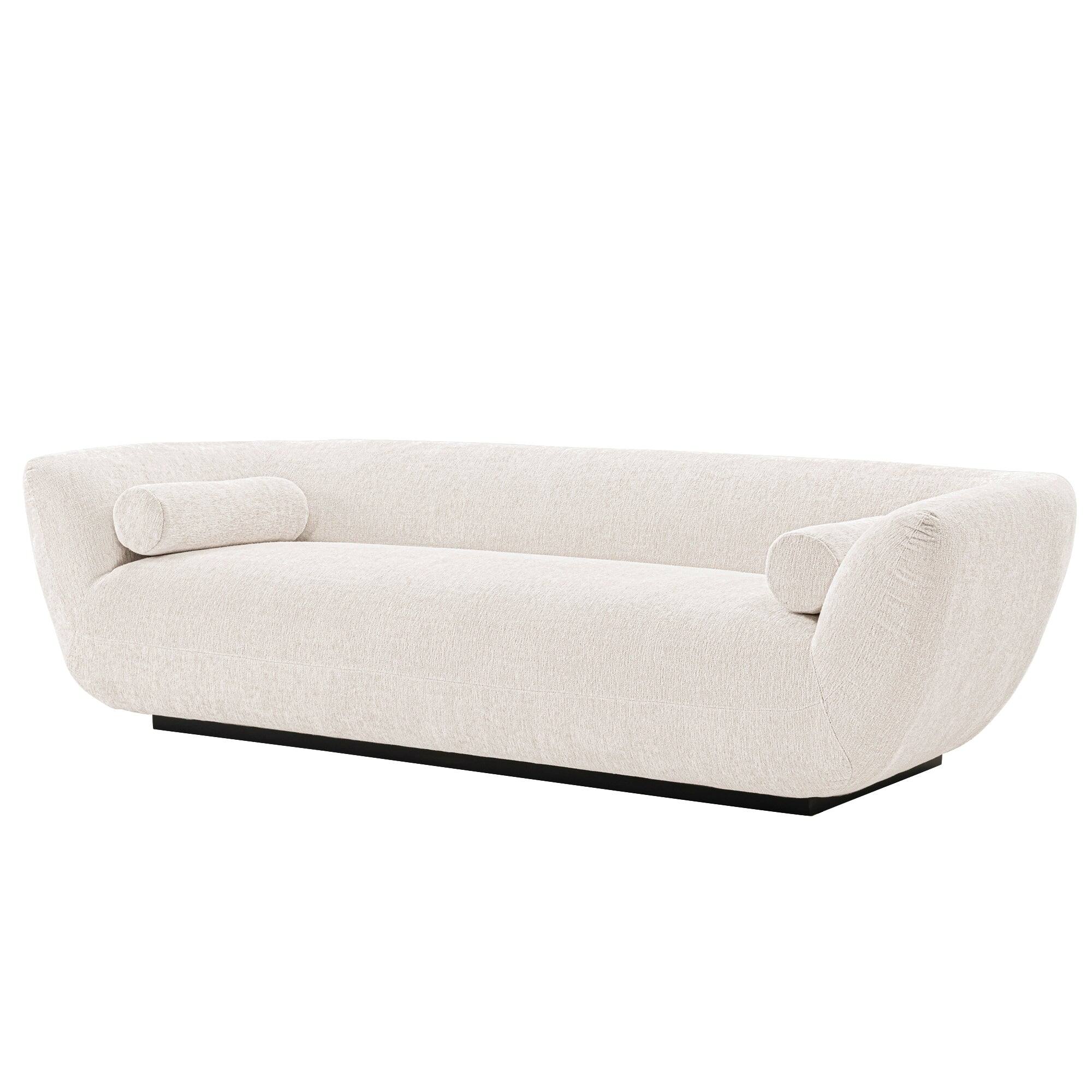 Alt View 7. Manhattan Comfort - Ulka Modern 96" Chenille Sofa - Cream.