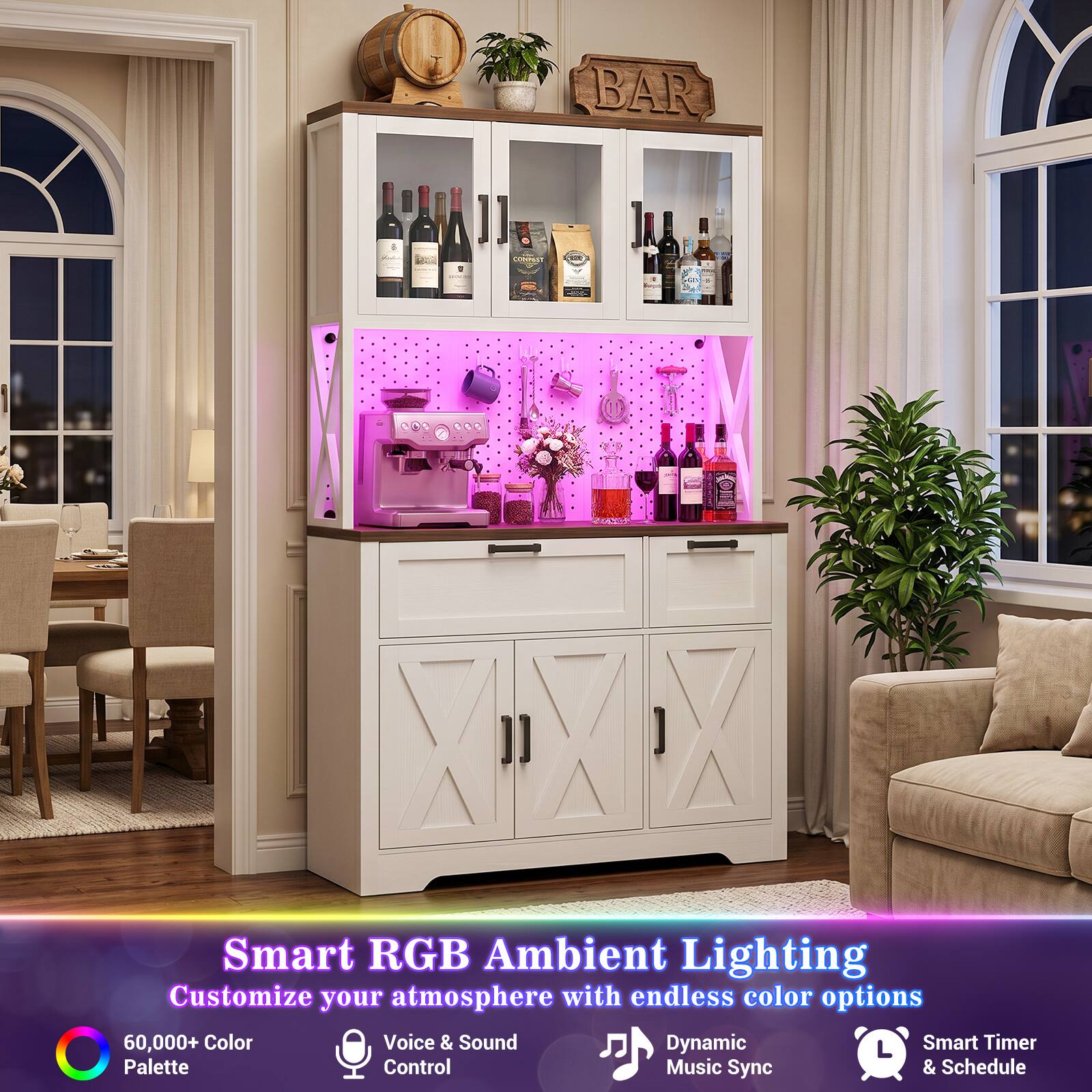 BAR

Smart RGB Ambient Lighting
Customize your atmosphere with endless color options

60,000+ Color Palette
Voice & Sound Control
Dynamic Music Sync
Smart Timer & Schedule