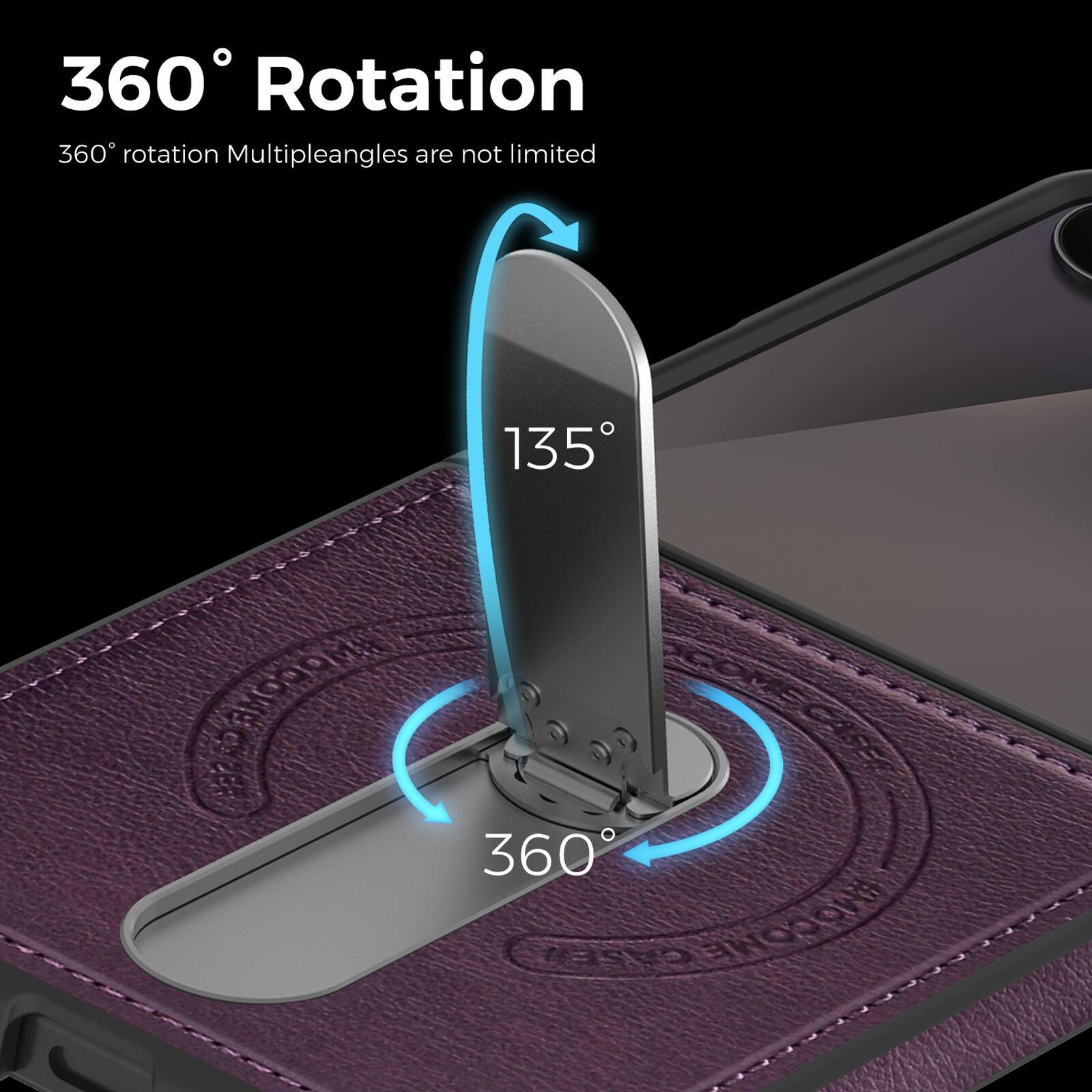 360° Rotation  
360° rotation Multiple angles are not limited  
135°  
360°