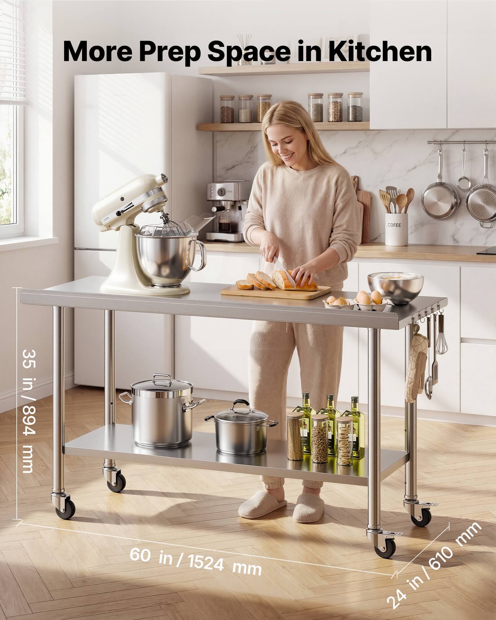 More Prep Space in Kitchen

COFFEE

35 in / 894 mm

60 in / 1524 mm

24 in / 610 mm
