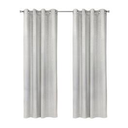 Commonwealth Home Fashions - Habitat Bristol Room Darkening UV Protecion Grommet Curtain Panel for Windows 52" x 108" - White