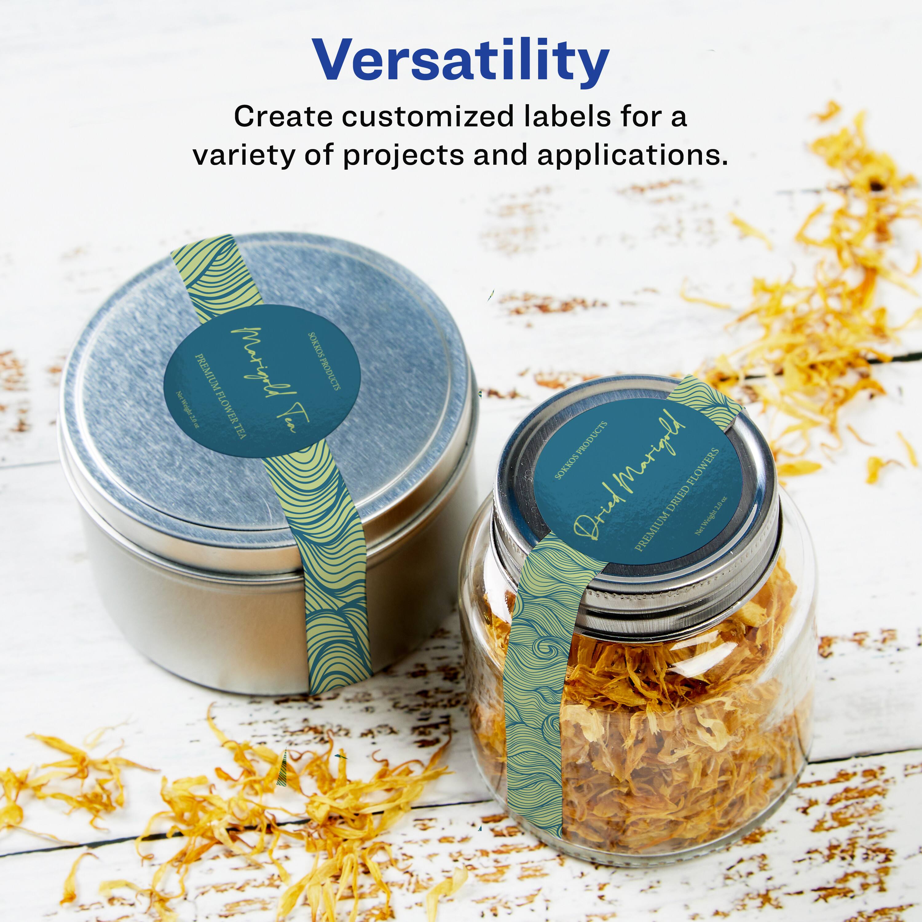 Versatility  
Create customized labels for a variety of projects and applications.