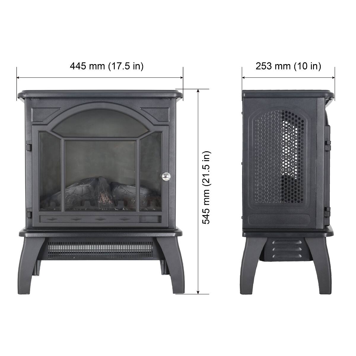 445 mm (17.5 in)  
253 mm (10 in)  
545 mm (21.5 in)