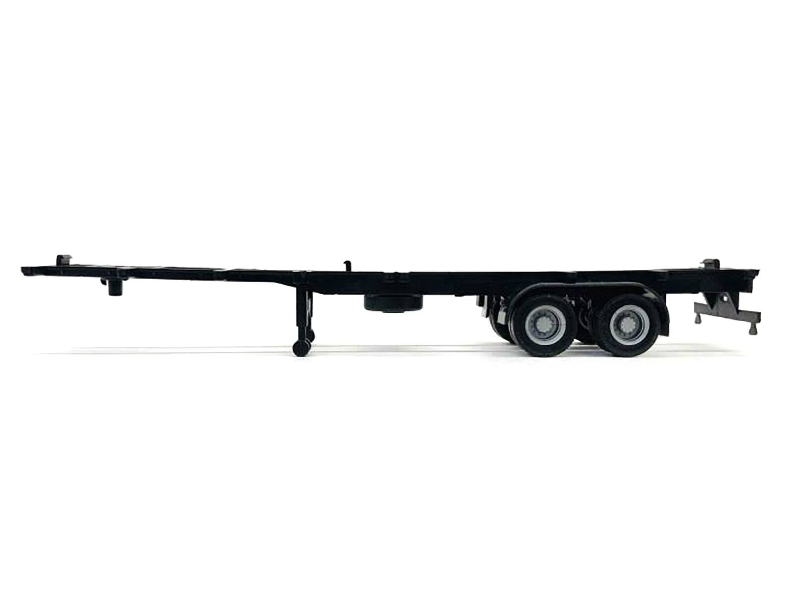Angle. Promotex - Container Chassis for 2-Axle 40ft Trailer 1/87 (HO) Plastic Model by Promotex - Black.