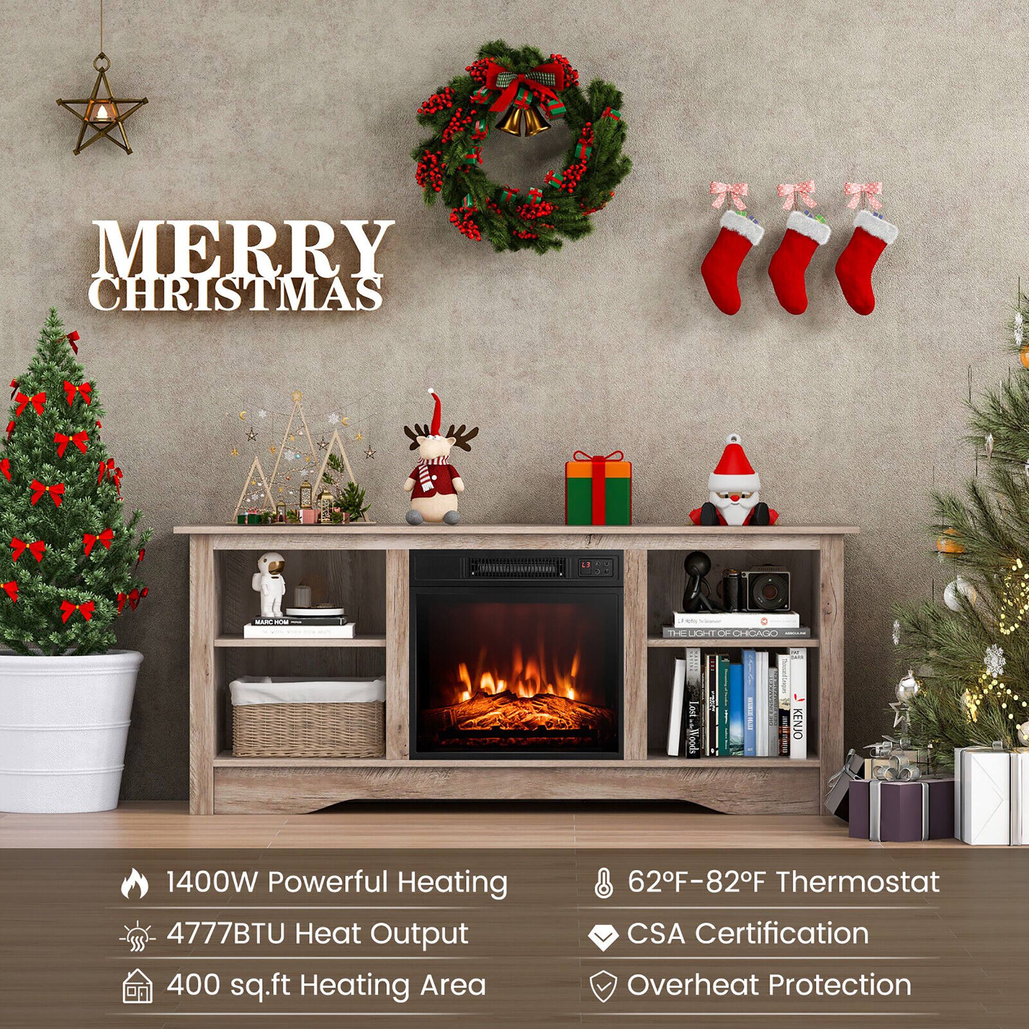 MERRY CHRISTMAS

- 1400W Powerful Heating
- 4777BTU Heat Output
- 400 sq.ft Heating Area
- 62°F-82°F Thermostat
- CSA Certification
- Overheat Protection