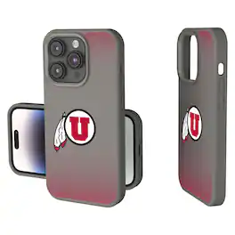 Keyscaper - NCAA - Utah Utes Linen Logo iPhone Soft Touch Case - 14 - Gray