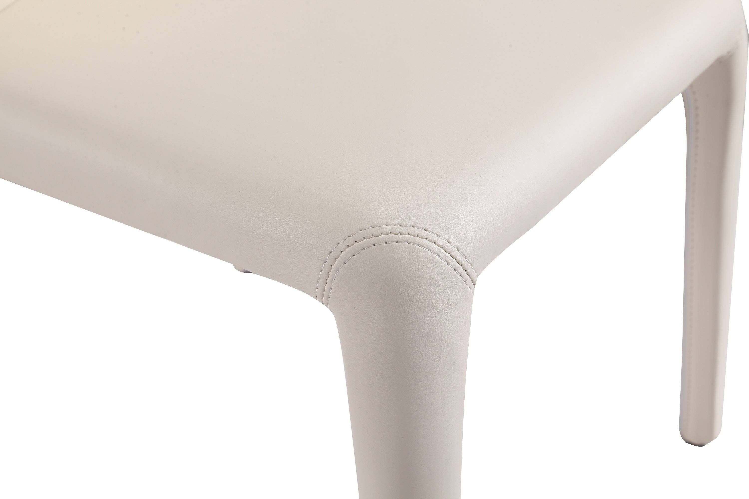 Alt View 4. Manhattan Comfort - Conrad Mid-Century Modern Upholstered Dining Chair - Set of 2 - Cream.