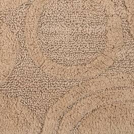 Knightsbridge - Orbit Non-Skid Cotton Bath Rug - Natural Color - Brown