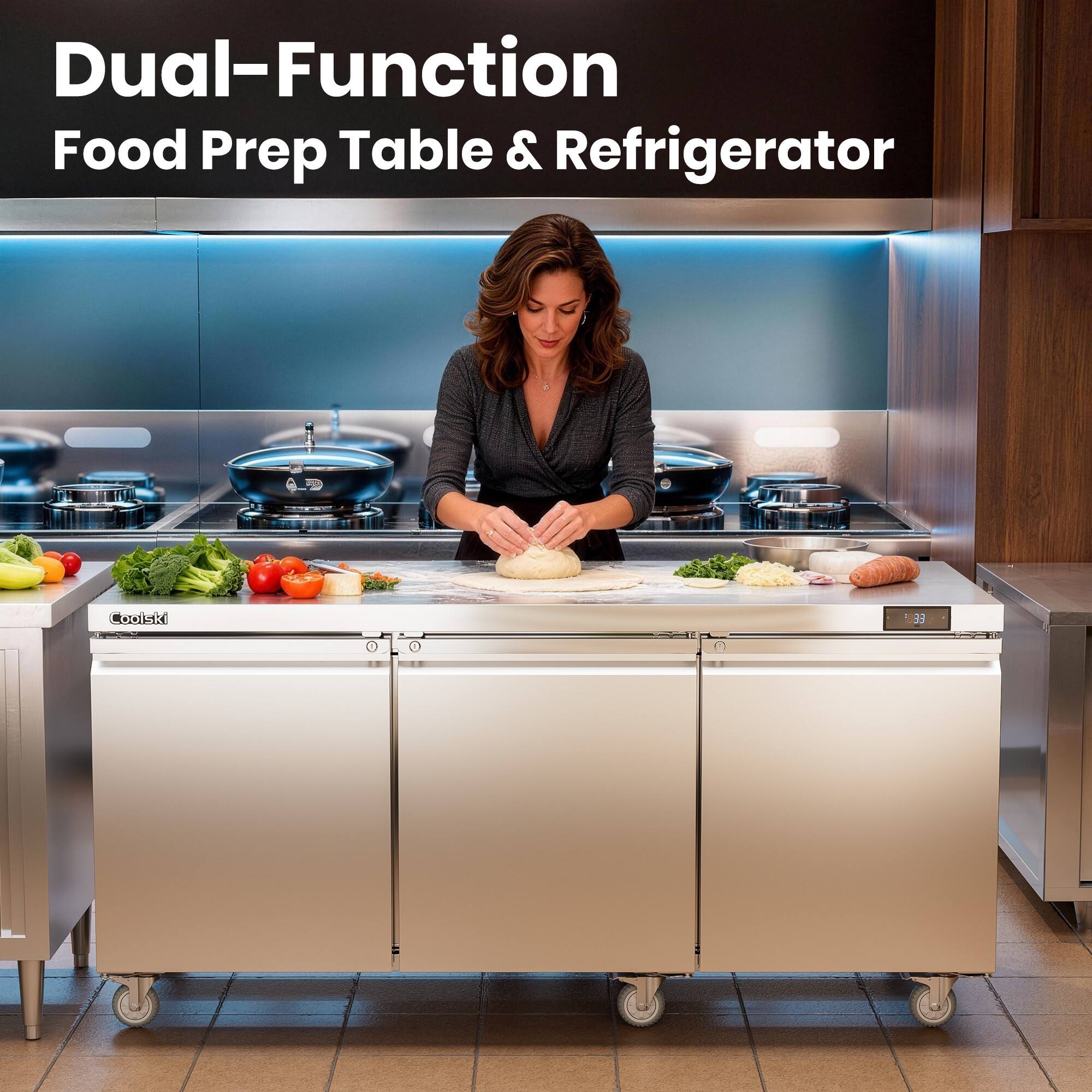 Dual-Function Food Prep Table & Refrigerator