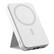 Front. Alpha Digital - 10,000mAh Portable Magnetic Wireless Charge Power Bank with Phone Stand - White.