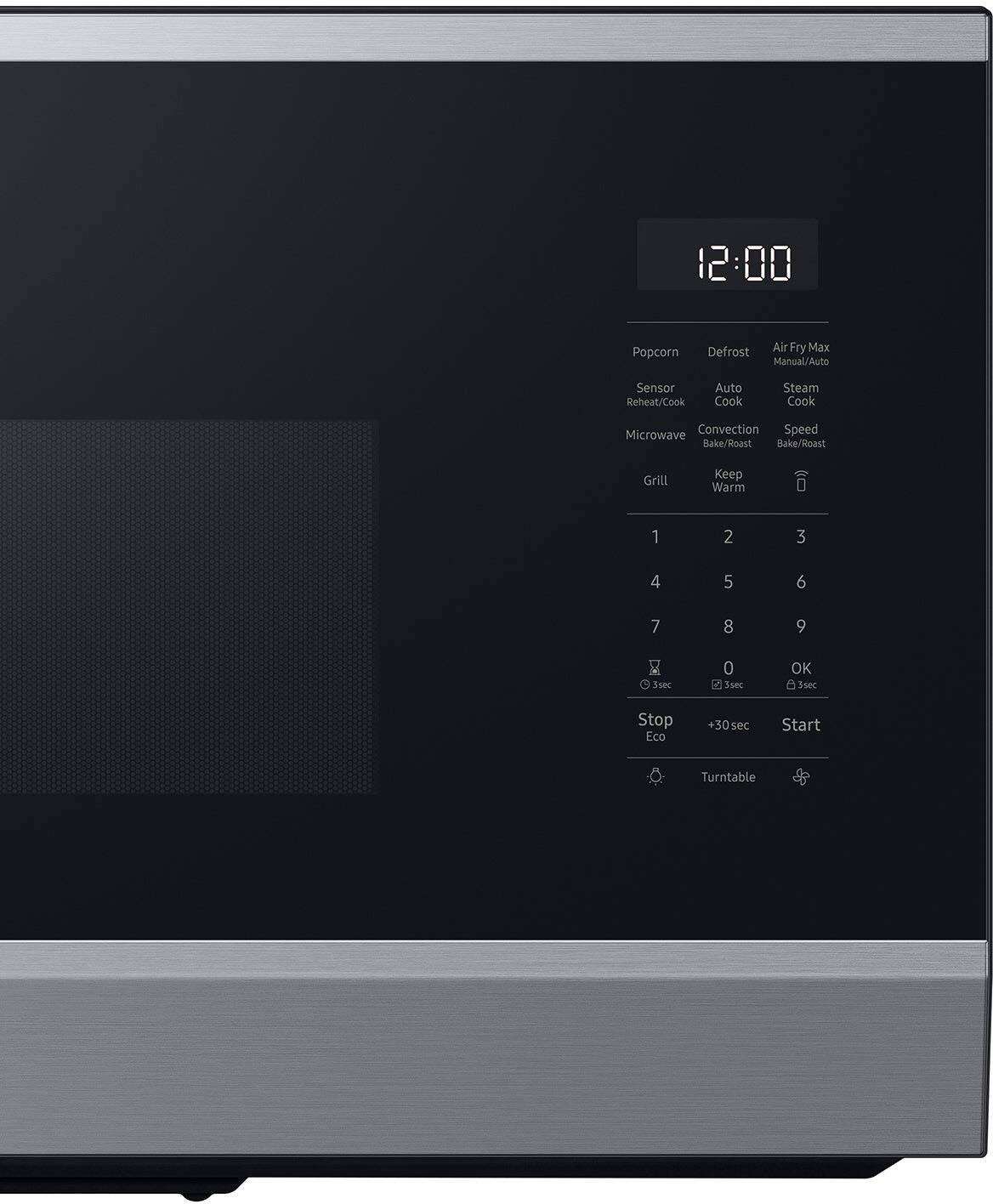 12:00  
Popcorn  
Defrost  
Air Fry Max  
Manual/Auto  
Sensor  
Auto Cook  
Steam Cook  
Microwave  
Convection  
Speed Bake/Roast  
Bake/Roast  
Grill  
Keep Warm  

1 2 3  
4 5 6  
7 8 9  
0  

3sec  
OK  
3sec  
Stop  
Eco  
+30sec  
Start  
Turntable